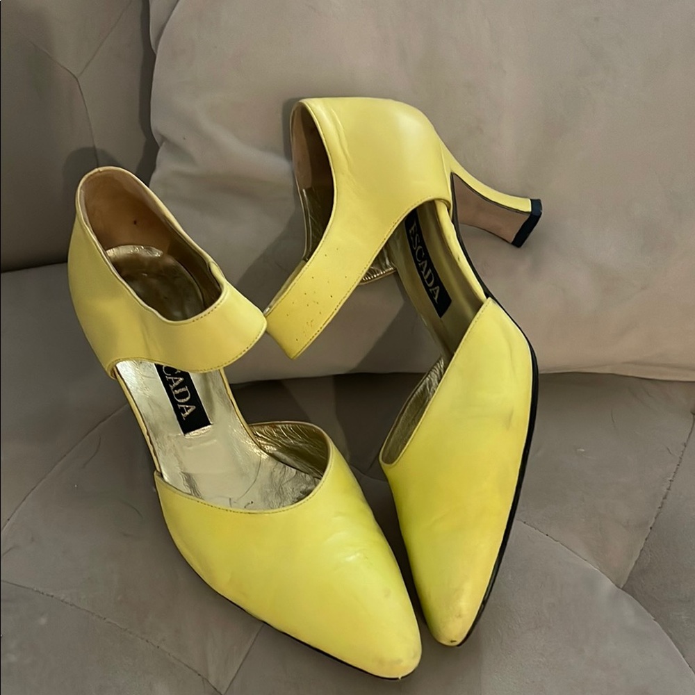 Escada Yellow Heels